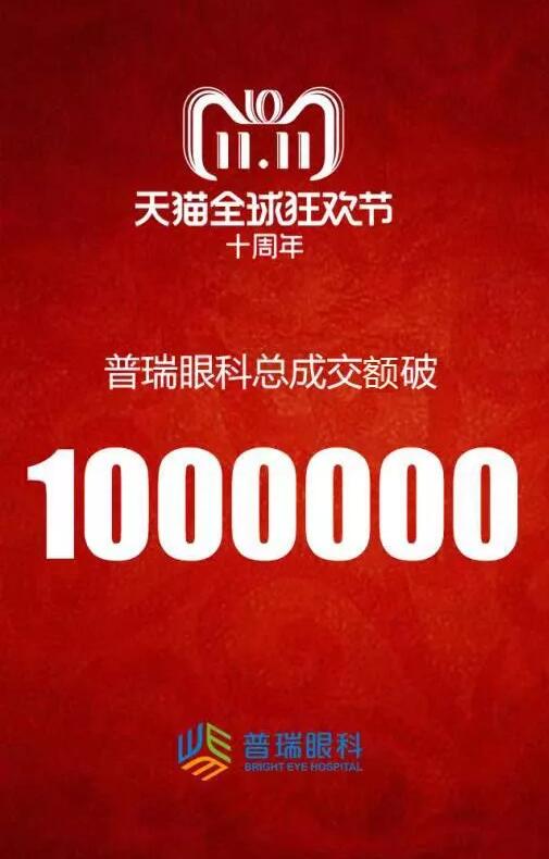 數(shù)字經(jīng)濟(jì)時(shí)代 普瑞眼科“天貓雙11”單日成交額突破115萬(wàn)